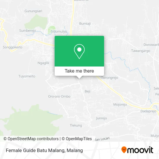 Female Guide Batu Malang map