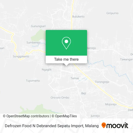 Defrozen Food N Debranded Sepatu Import map