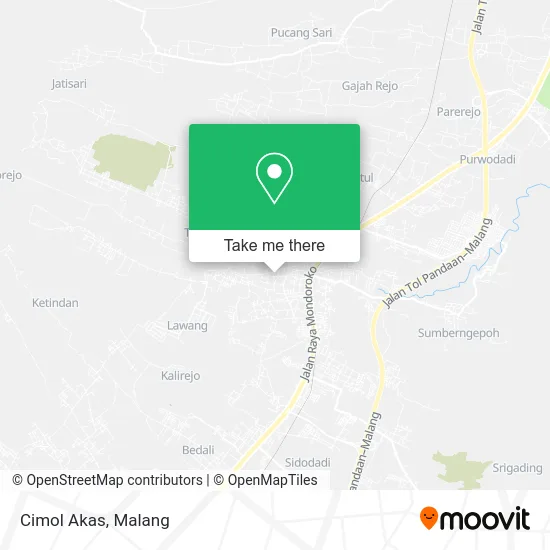Cimol Akas map