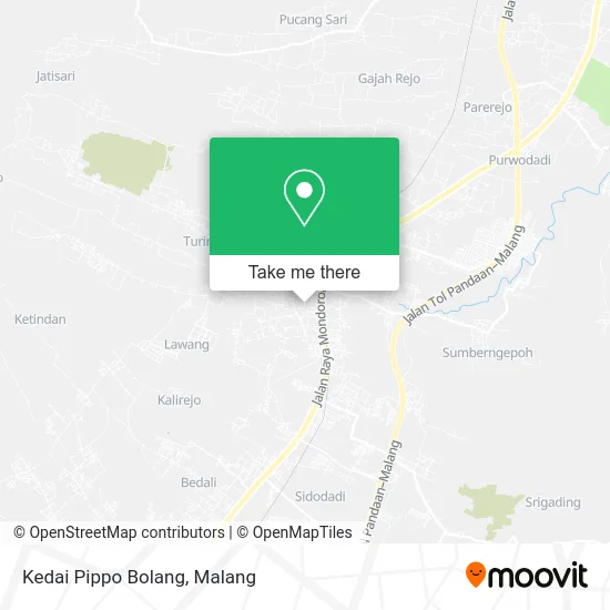 Kedai Pippo Bolang map