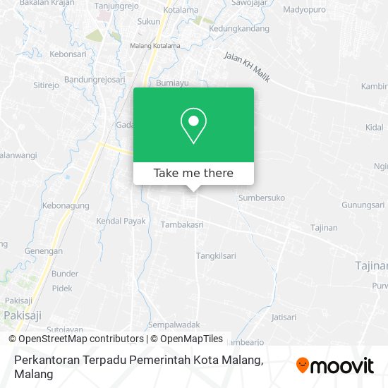 Perkantoran Terpadu Pemerintah Kota Malang map