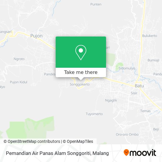 Pemandian Air Panas Alam Songgoriti map