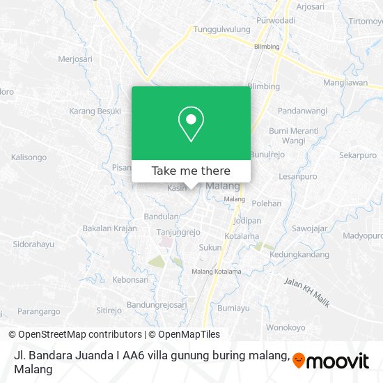 Jl. Bandara Juanda I AA6 villa gunung buring malang map