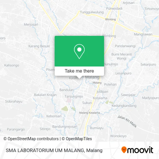 SMA LABORATORIUM  UM  MALANG map