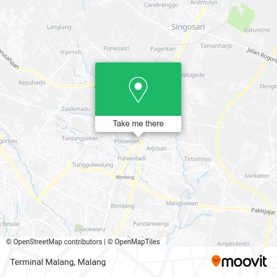 Terminal Malang map