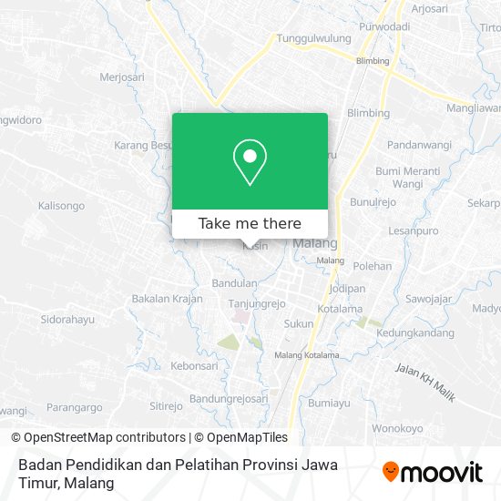 Badan Pendidikan dan Pelatihan Provinsi Jawa Timur map