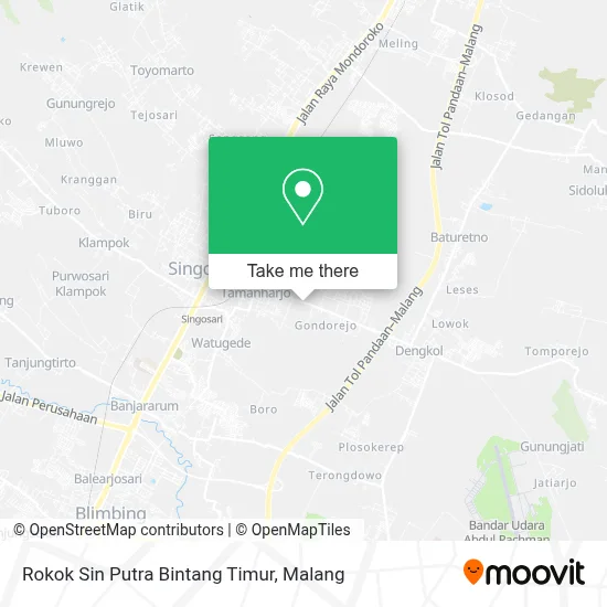 Rokok Sin Putra Bintang Timur map