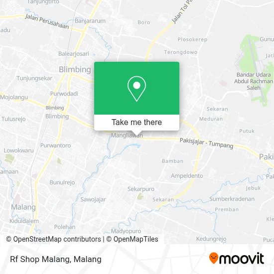 Rf Shop Malang map