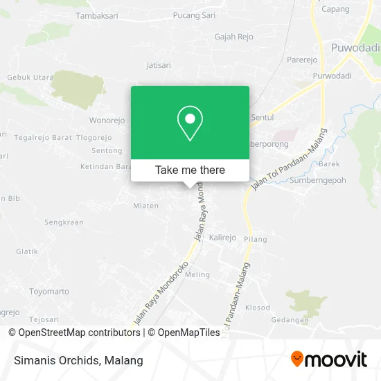 Simanis Orchids map