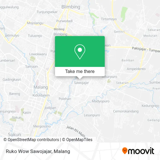 Ruko Wow Sawojajar map