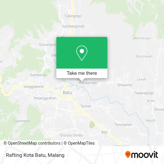 Rafting Kota Batu map