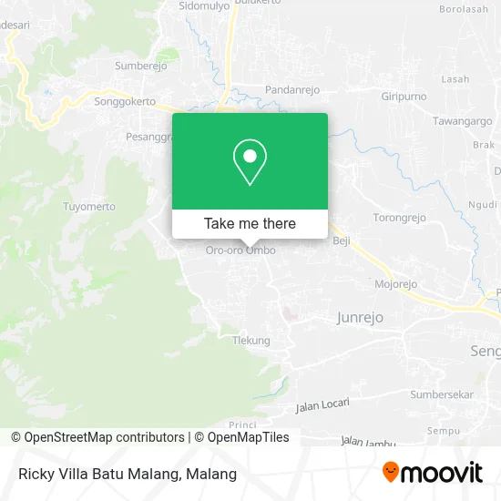 Ricky Villa Batu Malang map