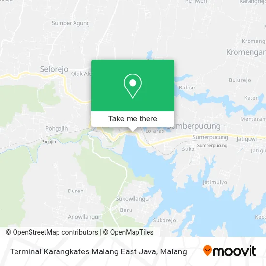 Terminal Karangkates Malang East Java map