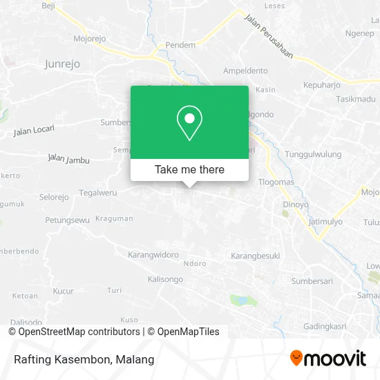 Rafting Kasembon map