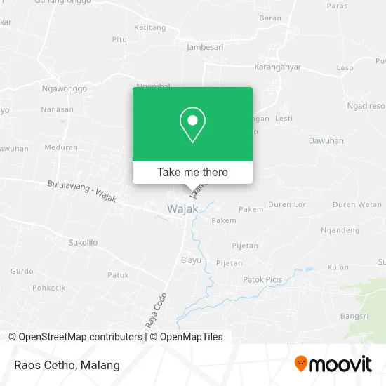 Raos Cetho map