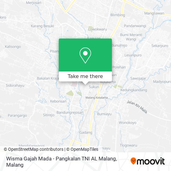 Wisma Gajah Mada - Pangkalan TNI AL Malang map