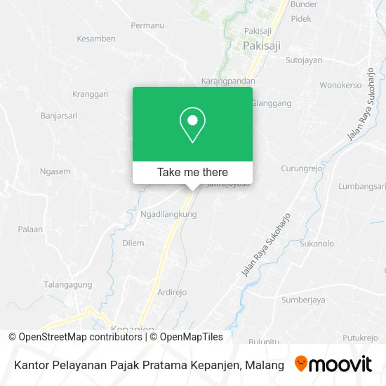 Kantor Pelayanan Pajak Pratama Kepanjen map