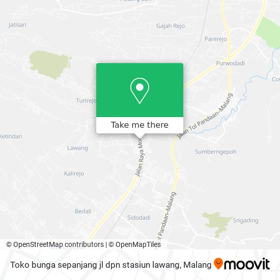 Toko bunga sepanjang jl dpn stasiun lawang map
