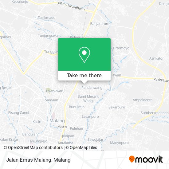 Jalan Emas Malang map