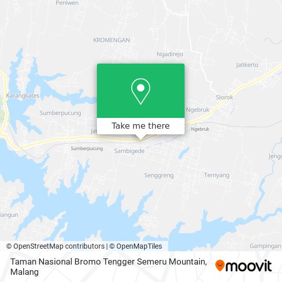 Taman Nasional Bromo Tengger Semeru Mountain map