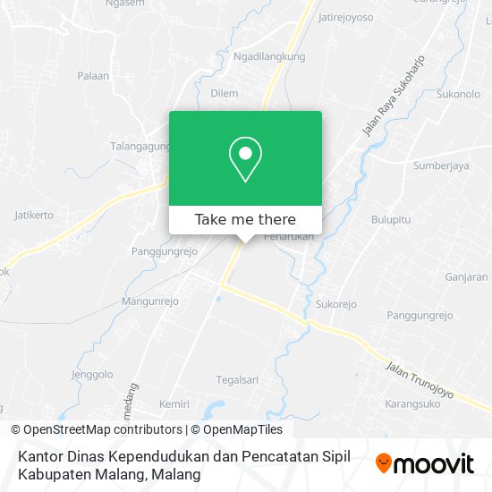 Kantor Dinas Kependudukan dan Pencatatan Sipil Kabupaten Malang map