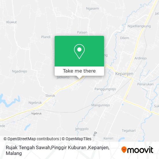 Rujak Tengah Sawah,Pinggir Kuburan ,Kepanjen map