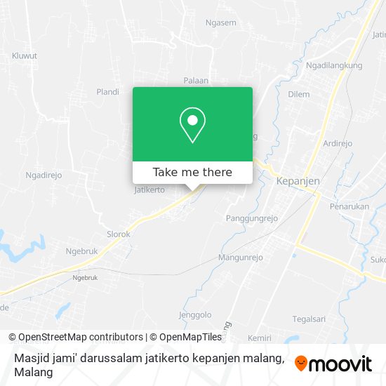 Masjid jami' darussalam jatikerto kepanjen malang map