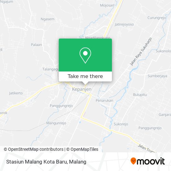 Stasiun Malang Kota Baru map