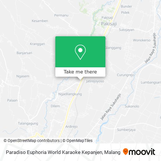 Paradiso Euphoria World Karaoke Kepanjen map