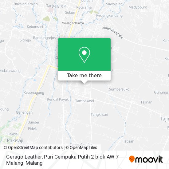 Gerago Leather, Puri Cempaka Putih 2 blok AW-7 Malang map