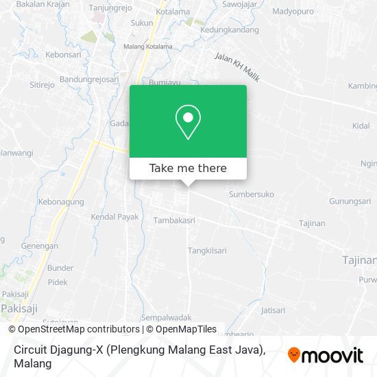 Circuit Djagung-X (Plengkung Malang East Java) map