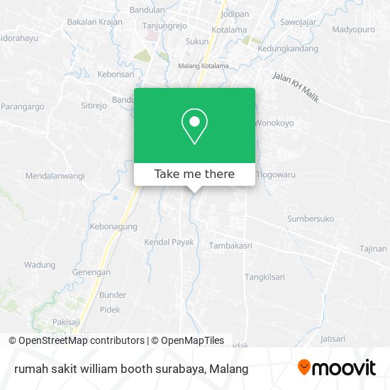 rumah sakit william booth surabaya map