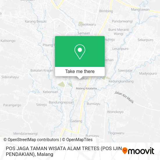 POS JAGA TAMAN WISATA ALAM TRETES (POS IJIN PENDAKIAN) map