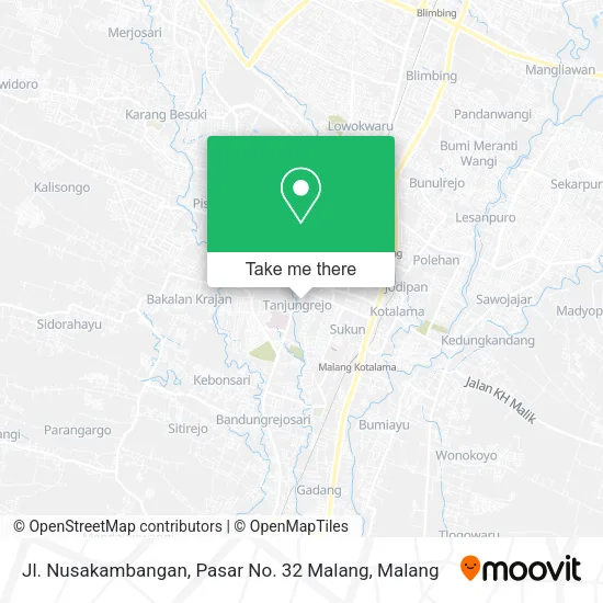Jl. Nusakambangan, Pasar No. 32 Malang map