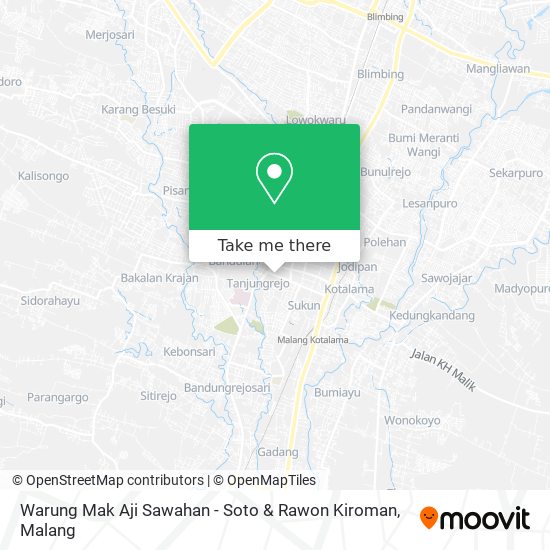 Warung Mak Aji Sawahan - Soto & Rawon Kiroman map
