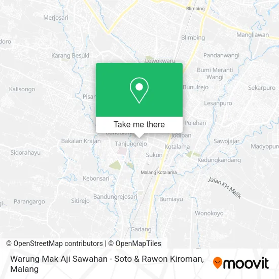 Warung Mak Aji Sawahan - Soto & Rawon Kiroman map