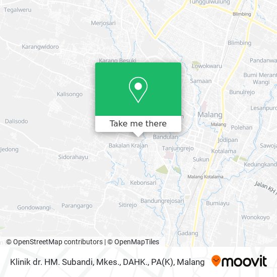 Klinik dr. HM. Subandi, Mkes., DAHK., PA map