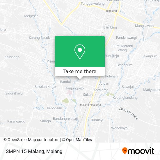 SMPN 15 Malang map