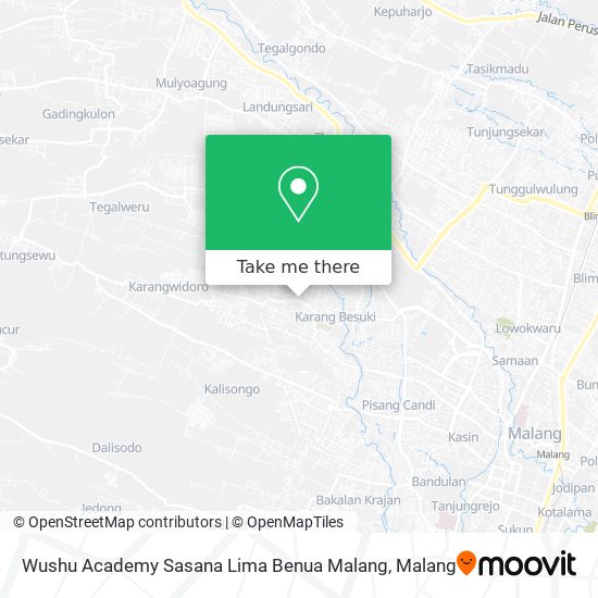 Wushu Academy Sasana Lima Benua Malang map