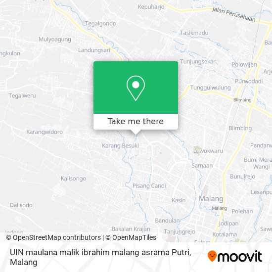 UIN maulana malik ibrahim malang asrama Putri map