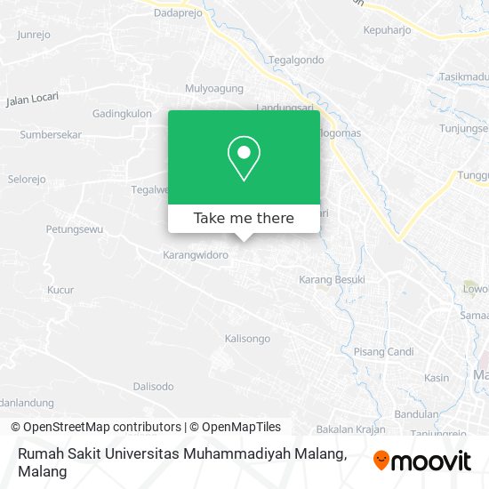 Rumah Sakit Universitas Muhammadiyah Malang map