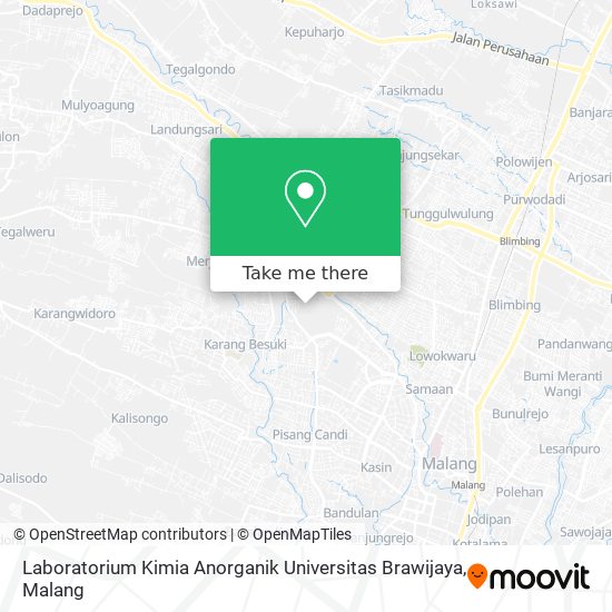 Laboratorium Kimia Anorganik Universitas Brawijaya map