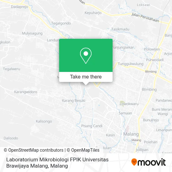 Laboratorium Mikrobiologi FPIK Universitas Brawijaya Malang map