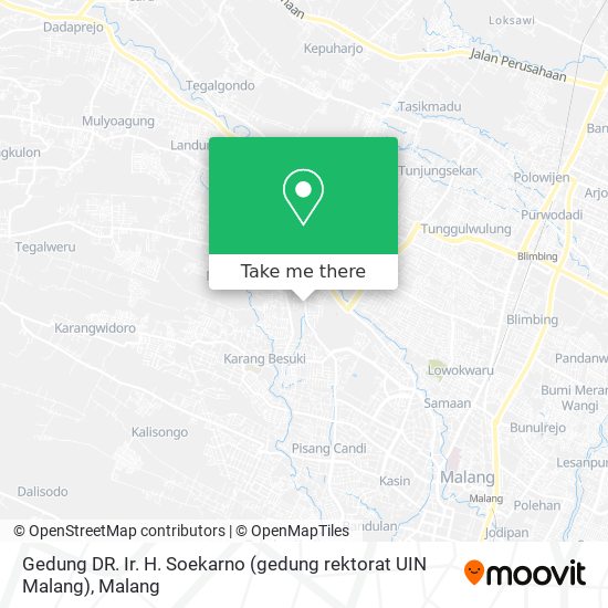 Gedung DR. Ir. H. Soekarno (gedung rektorat UIN Malang) map