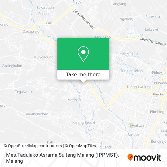 Mes.Tadulako Asrama Sulteng Malang (IPPMST) map