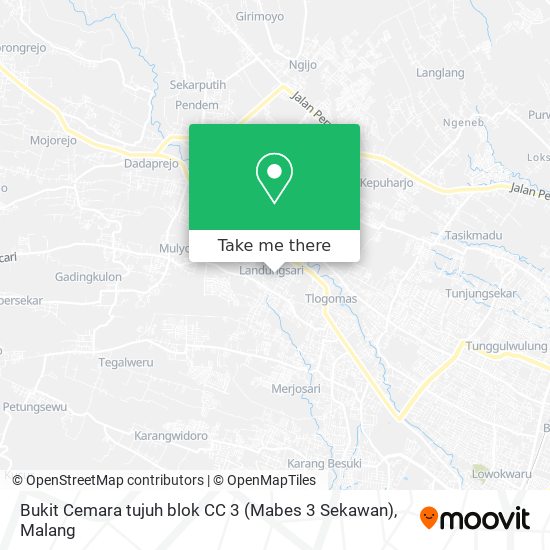Bukit Cemara tujuh blok CC 3 (Mabes 3 Sekawan) map