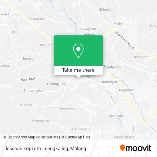 lesehan kopi stmj sengkaling map