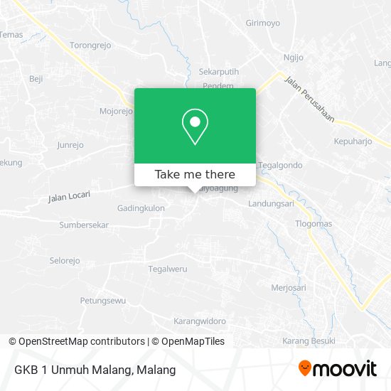 GKB 1 Unmuh Malang map