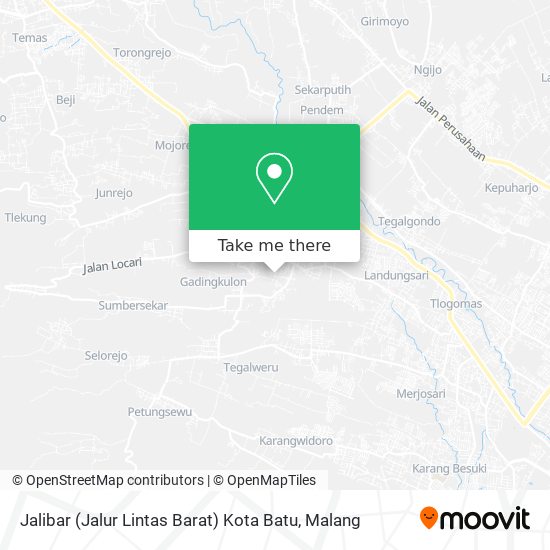 Jalibar (Jalur Lintas Barat) Kota Batu map