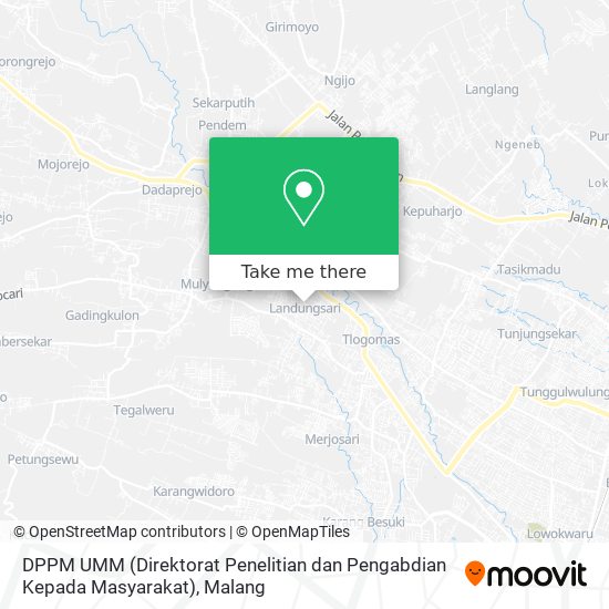 DPPM UMM (Direktorat Penelitian dan Pengabdian Kepada Masyarakat) map